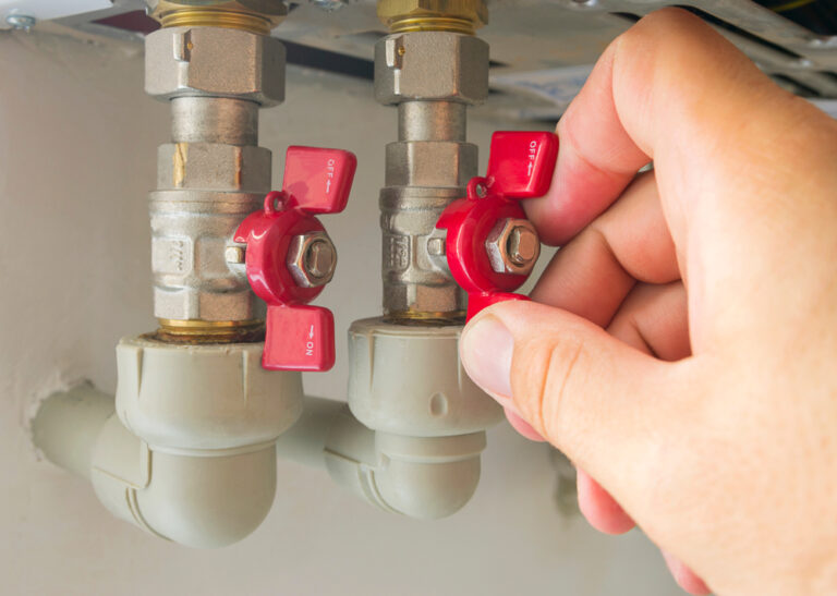 The,Man,Opens,Or,Closes,The,Hot,Water,Valve,In