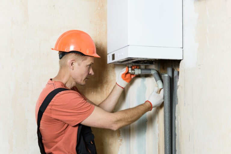 The,Worker,Is,Connecting,The,Pipes,To,A,Domestic,Gas